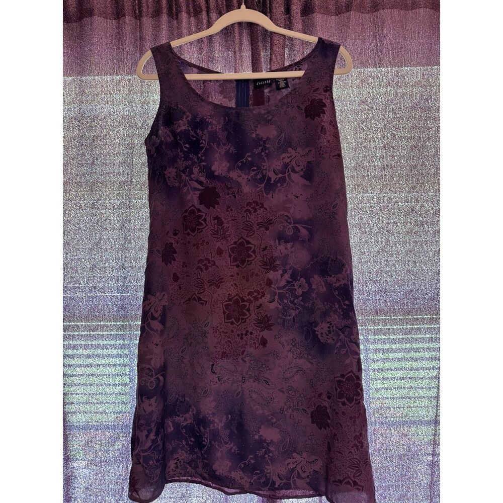 WhimsiGoth Y2K Plum Floral Hillard & Hanson Dress size 10
